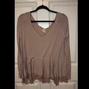 Long sleeve free people blouse